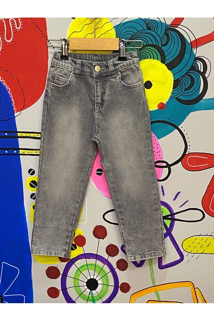 Erkek Gri Kot Pantolon