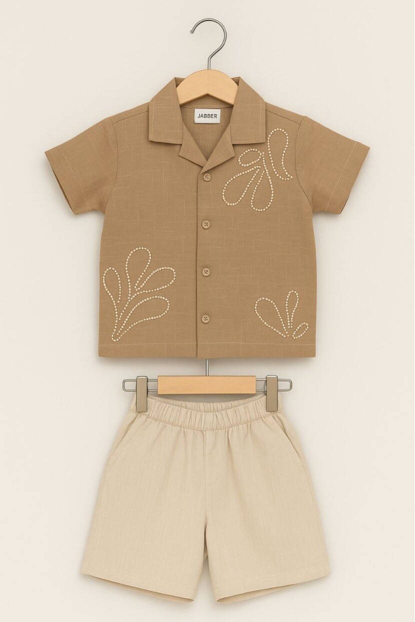 ERKEK KAKTÜS DESENLİ ŞORTLU TAKIM