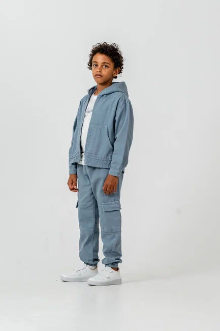 ERKEK KAPŞONLU KARGO CEPLİ GABARDİN 3LÜ TAKIM