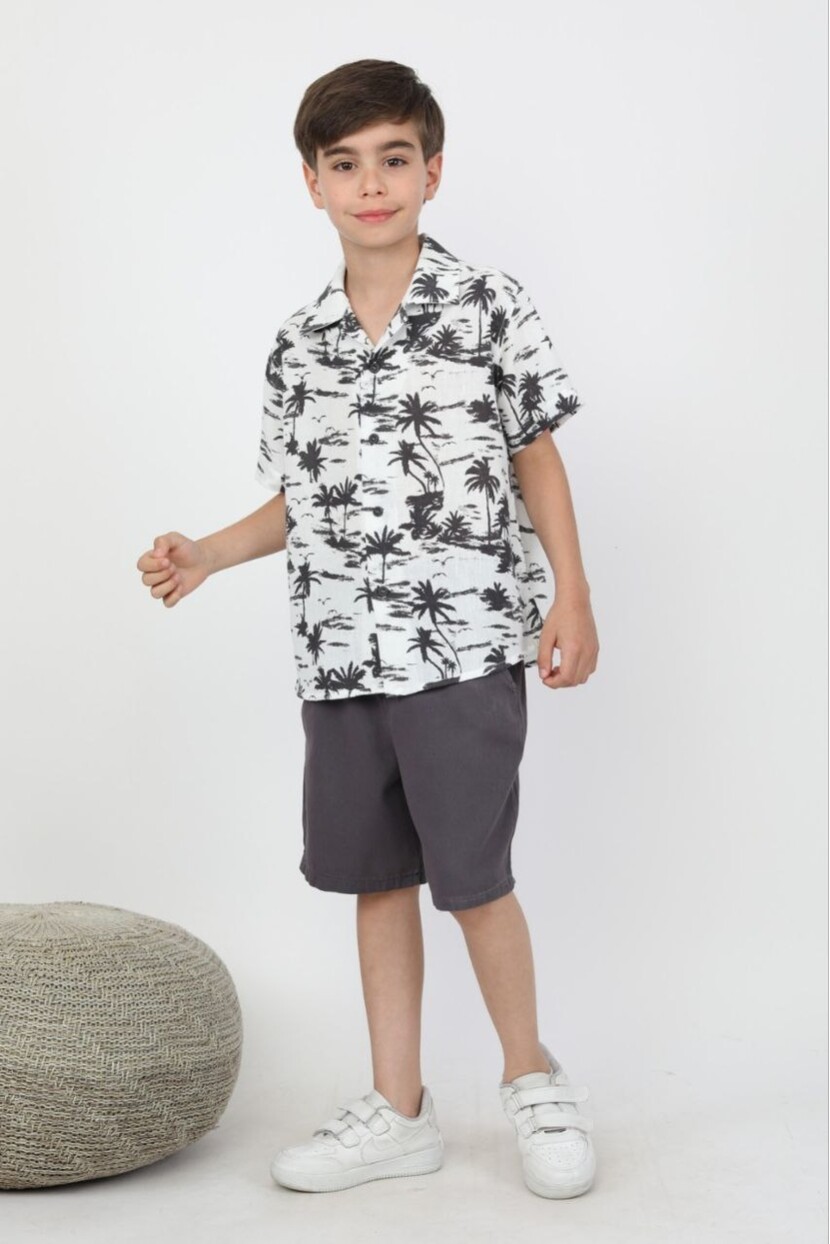 ERKEK KETEN GÖMLEKLİ ŞORTLU TAKIM