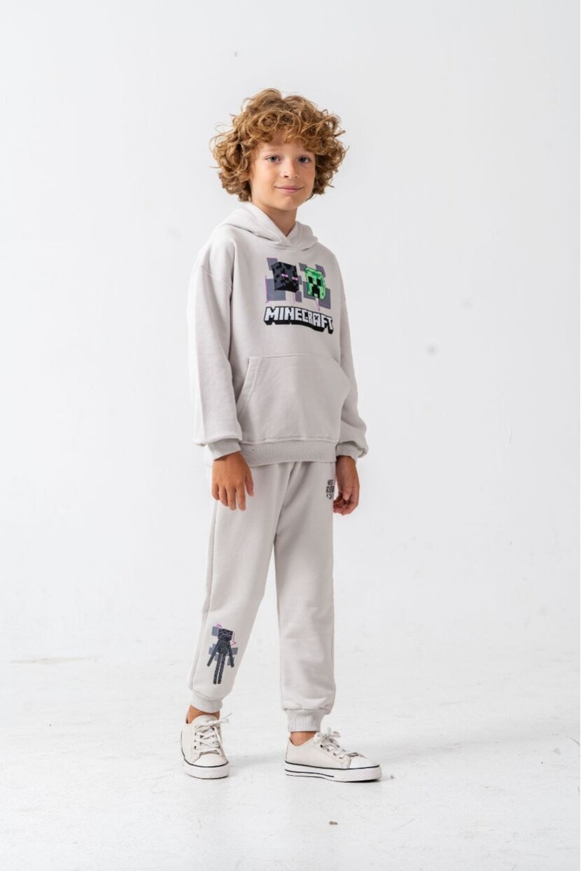 ERKEK MINECRAFT BASKILI EŞOFMAN TAKIMI