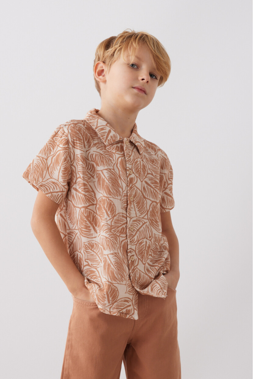 ERKEK MÜSLİN  GÖMLEK ŞORTLU TAKIM