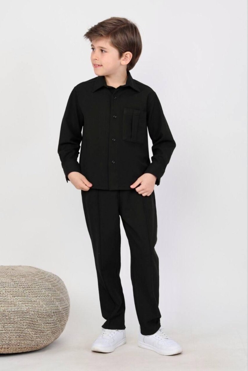 ERKEK PAMUKLU DOKUMA GÖMLEK PANTOLON TAKIM