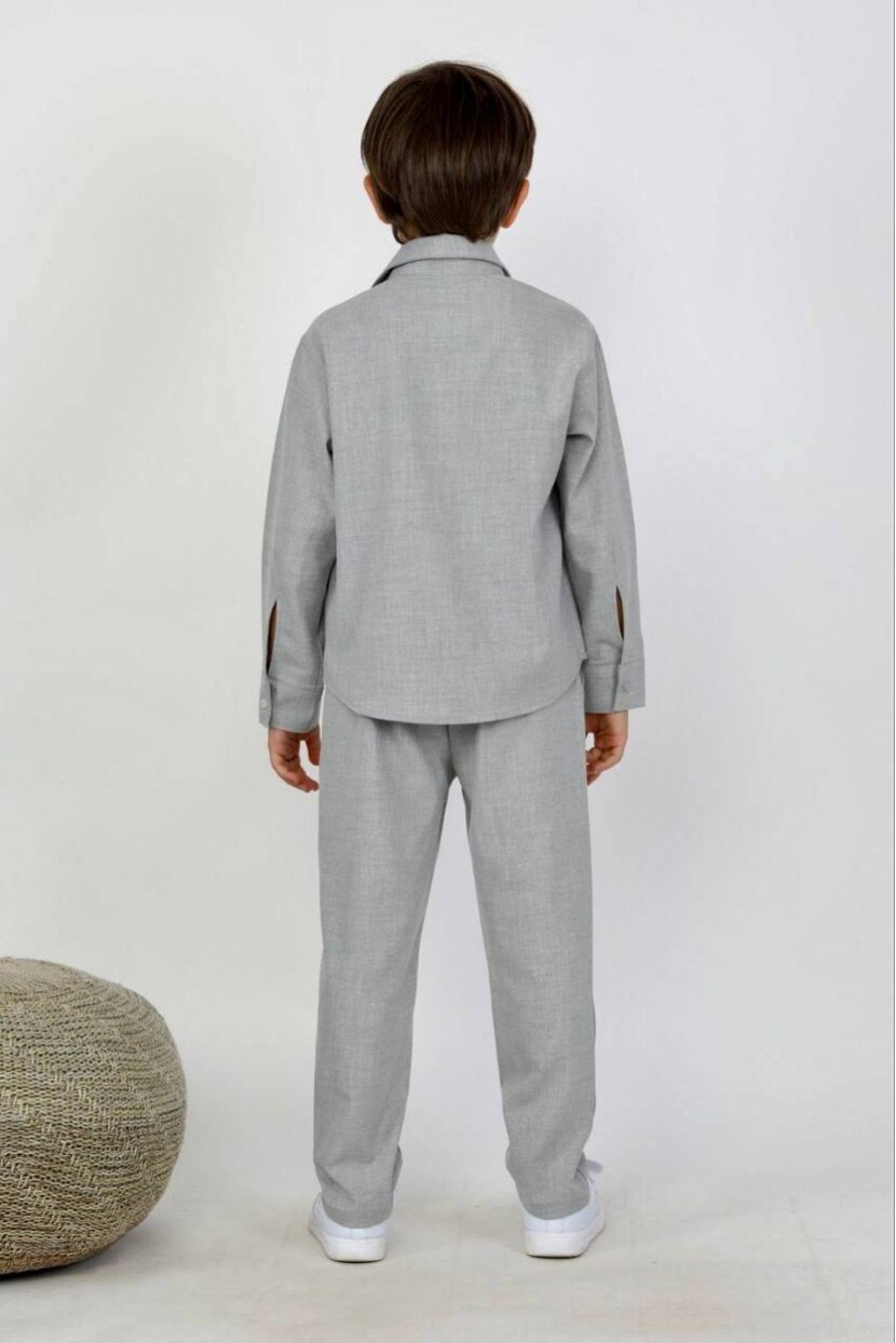 ERKEK PAMUKLU DOKUMA GÖMLEK PANTOLON TAKIM