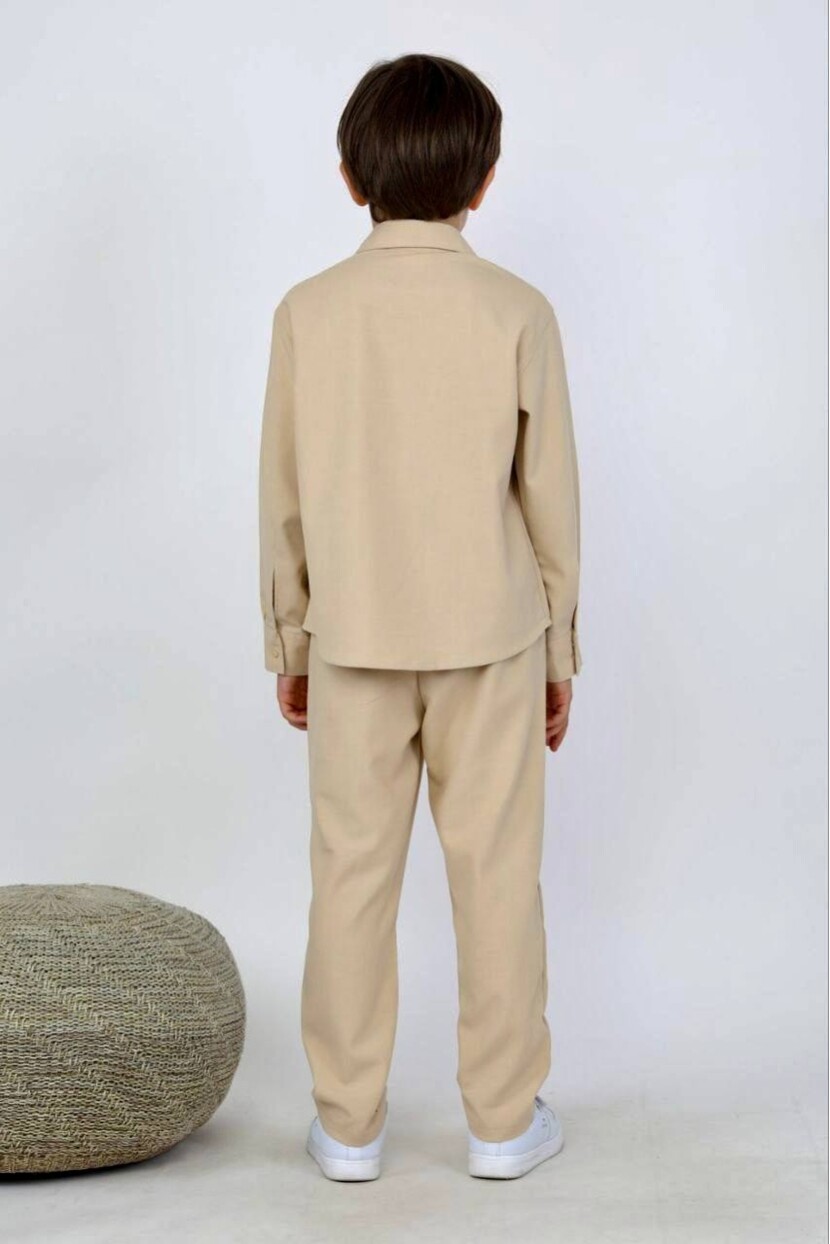 ERKEK PAMUKLU DOKUMA GÖMLEK PANTOLON TAKIM