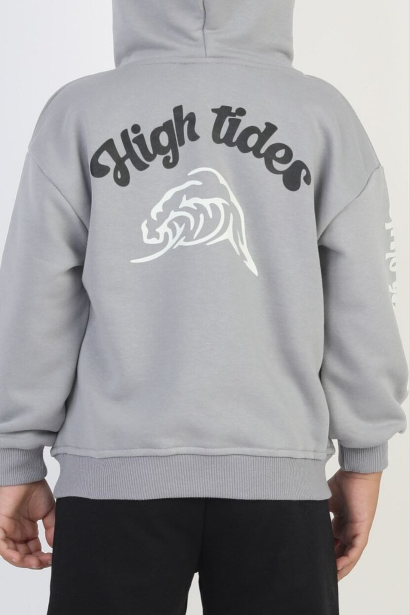 ERKREK KAPŞONLU SIRT BASKILI EŞOFMAN TAKIMI