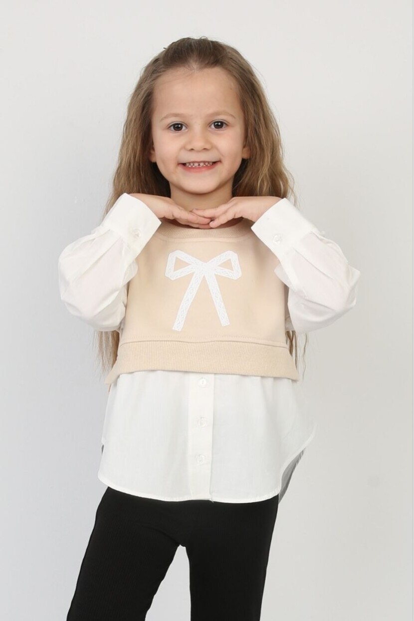 FİYONK BASKILI POPLİN GÖMLEK