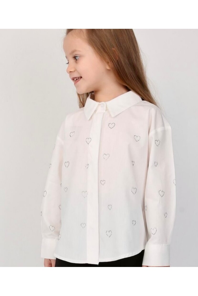 KALPLİ TAŞ DETAYLI POPLİN GÖMLEK