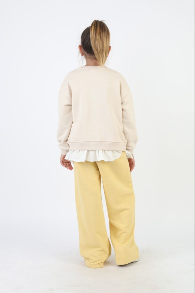 KIZ AYÇİÇEK DETAYLI EŞOFMAN TAKIMI