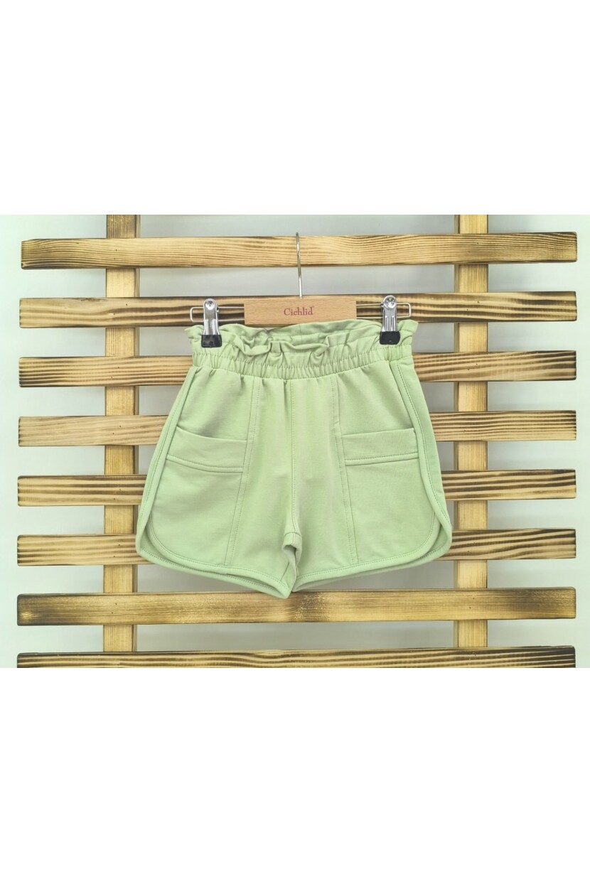 KIZ ÖRME CEPLİ ŞORT