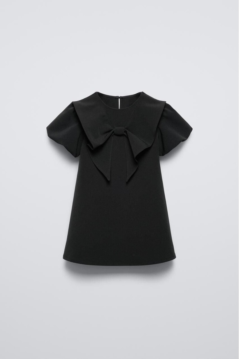 KIZ FİYONK DETAYLI DOKUMA ELBİSE