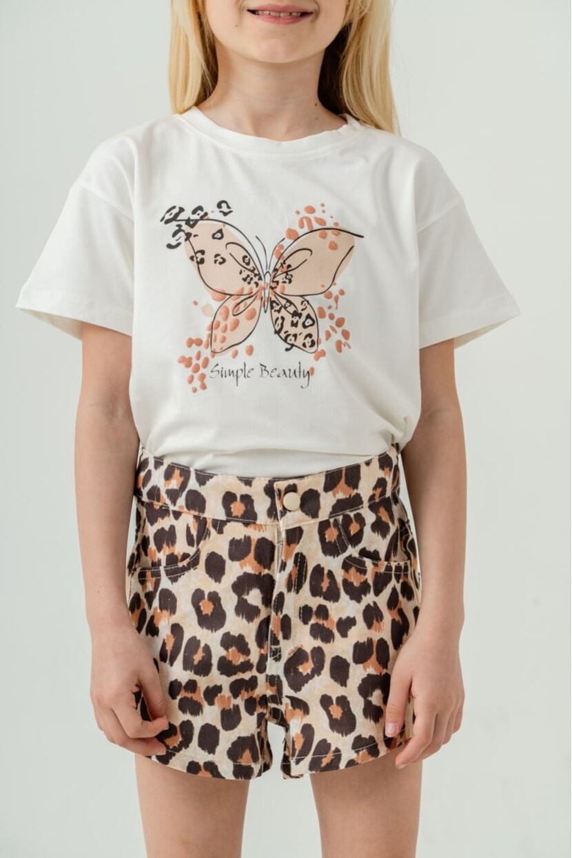 KIZ LEOPAR ŞORTLU TAKIM