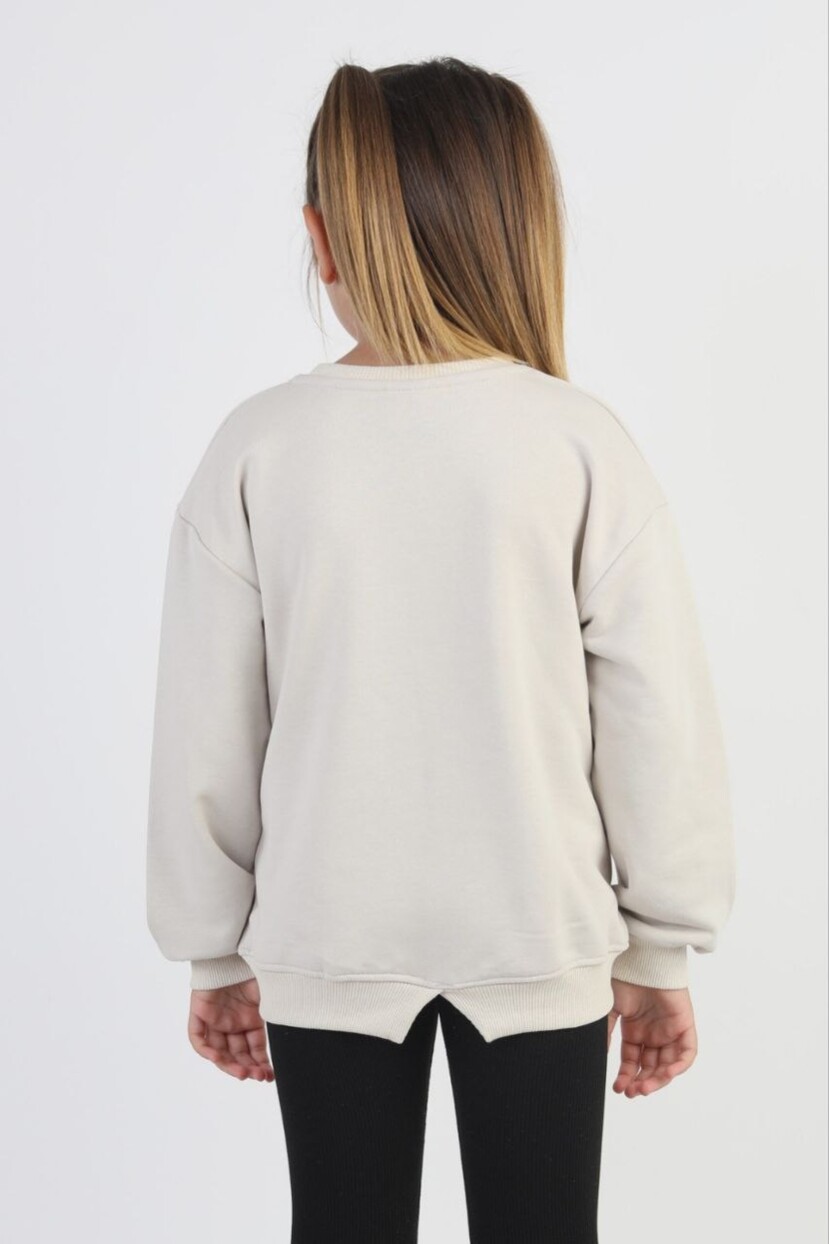 KIZ LİLO STİTCH PARILTILI SİMLİ SWEATSHİRT