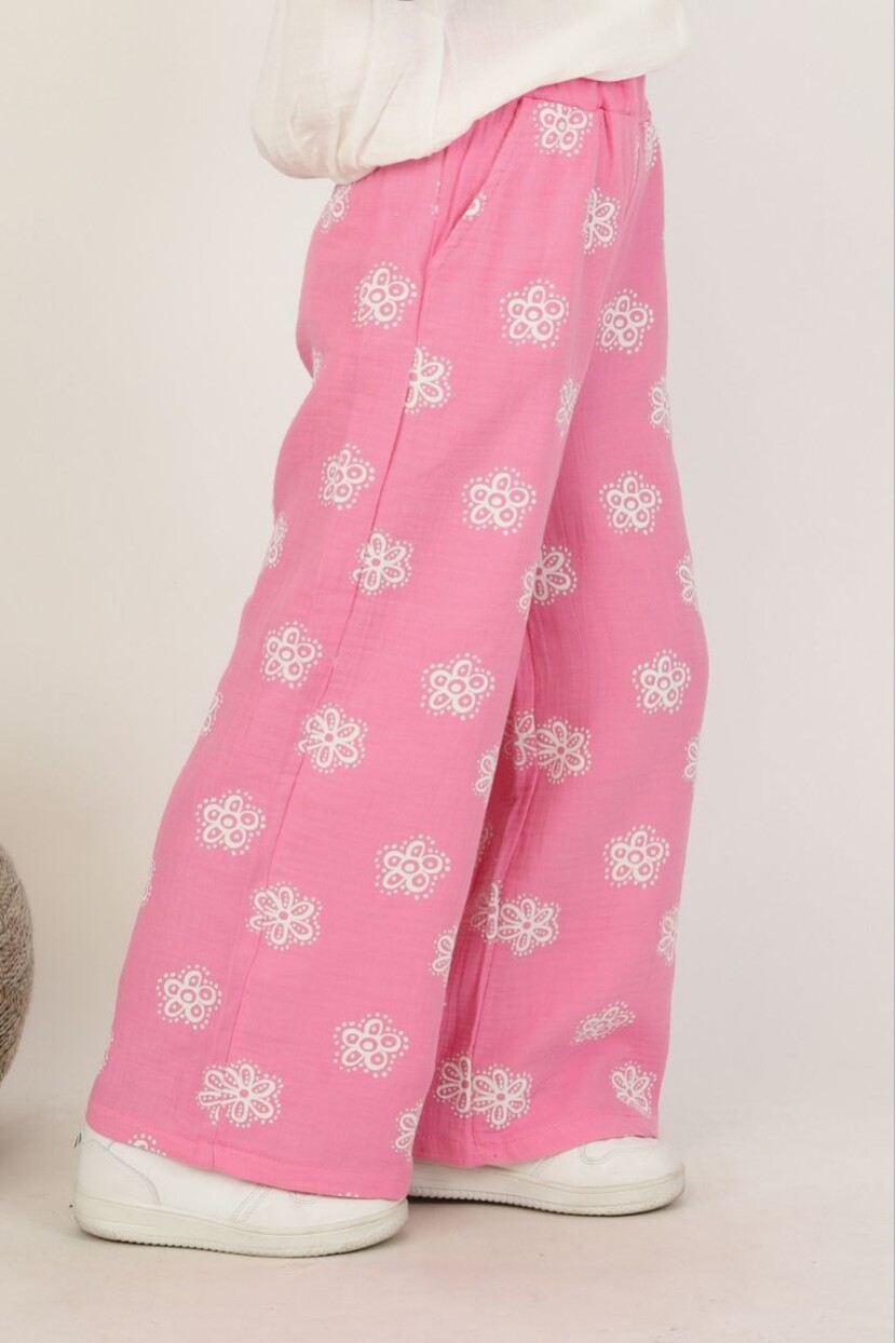 KIZ MÜSLİN GÖMLEK  PANTOLONLU TAKIM