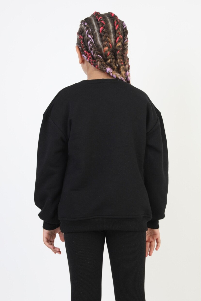 KIZ PAPATYA TAŞLI SWEATSHİRT