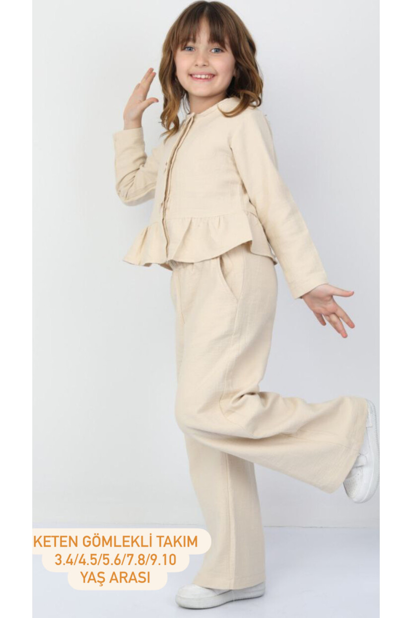 KIZ PAYETLİ TRİKO CEP DETAYLI TAKIM