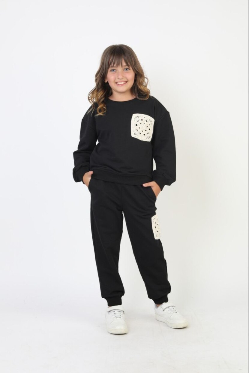 KIZ PAYETLİ TRİKO CEP DETAYLI TAKIM