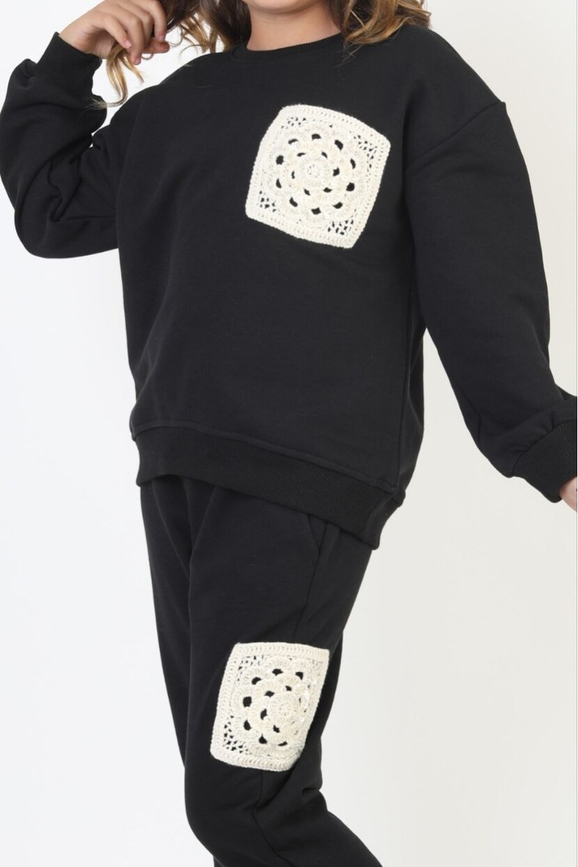 KIZ PAYETLİ TRİKO CEP DETAYLI TAKIM