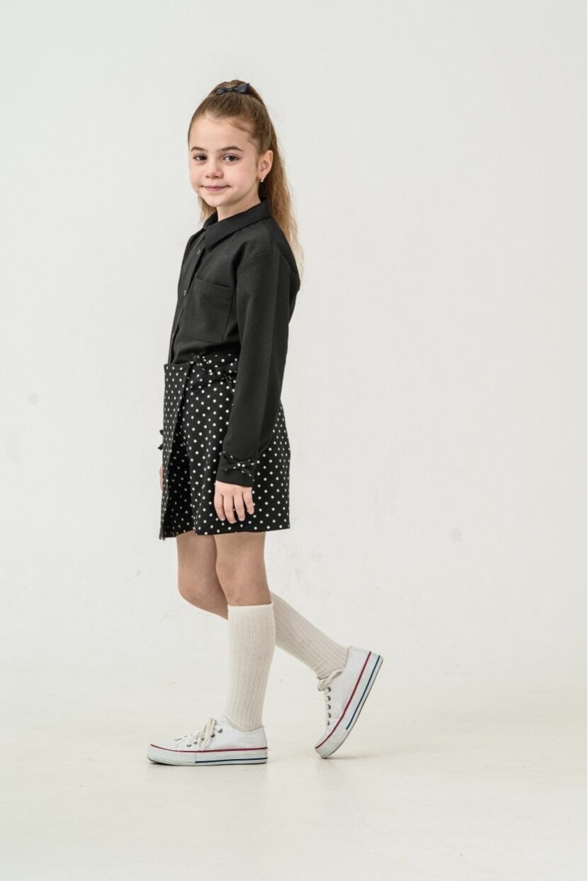 KIZ PUANTİYELİ ŞORT ETEKLİ TAKIM