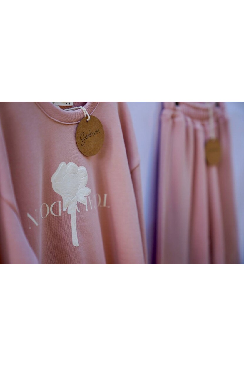 KIZ PUDRA 3 İPLİK GÜL BASKILI TAKIM