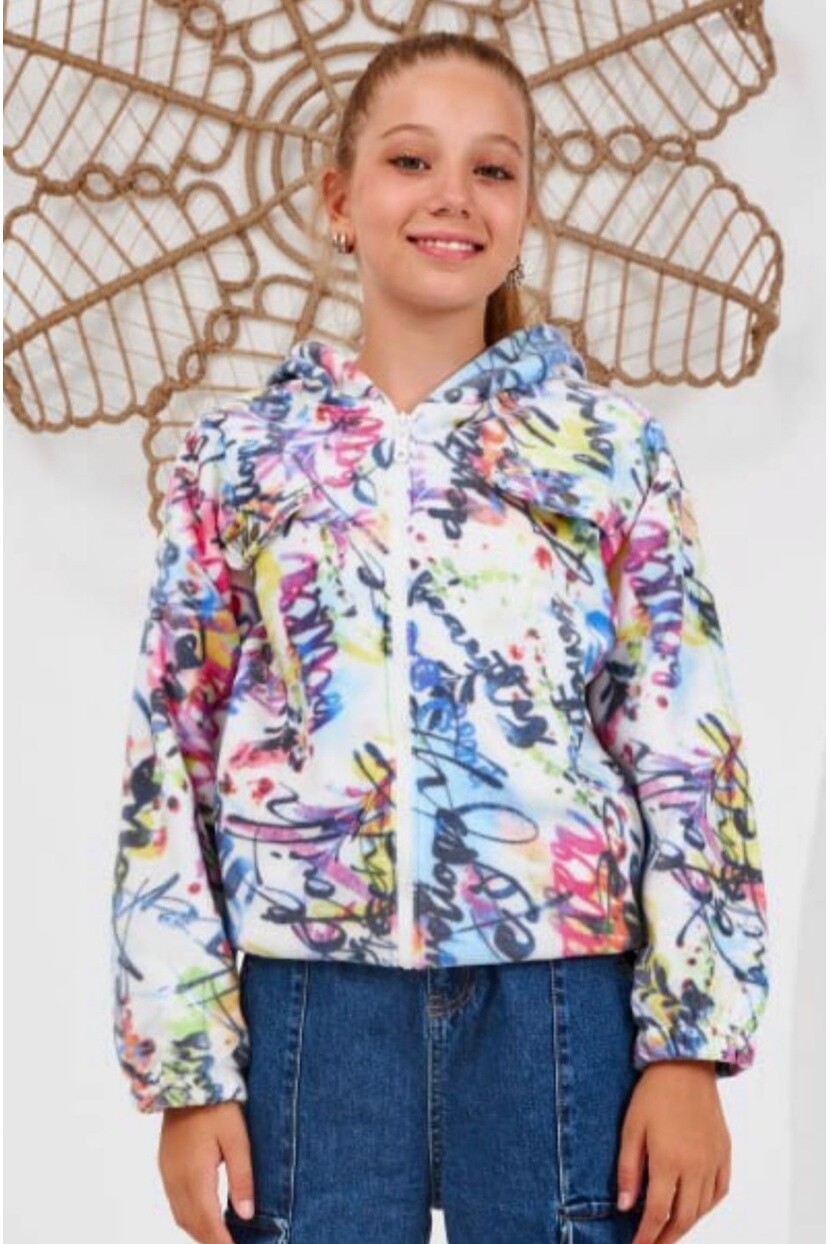 KIZ RENKLİ FERMUARLI HIRKA