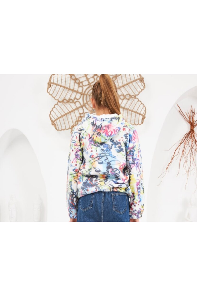 KIZ RENKLİ FERMUARLI HIRKA