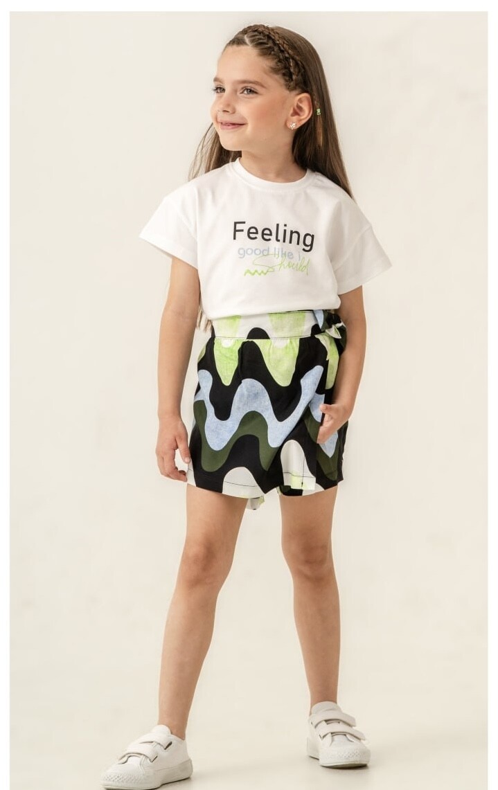 KIZ ŞORT ETEKLİ TAKIM