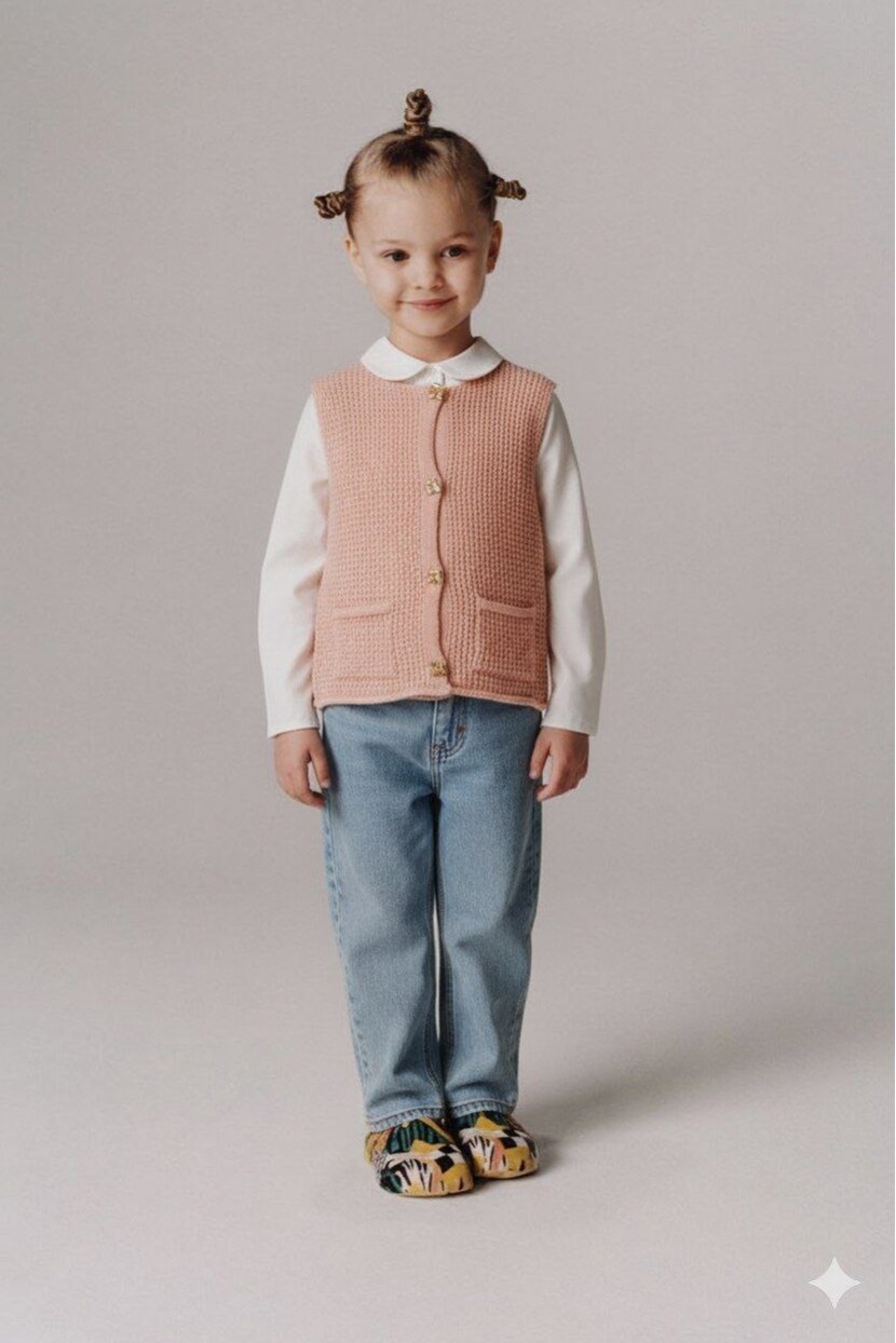 KIZ TRİKO ÖRME YELEK