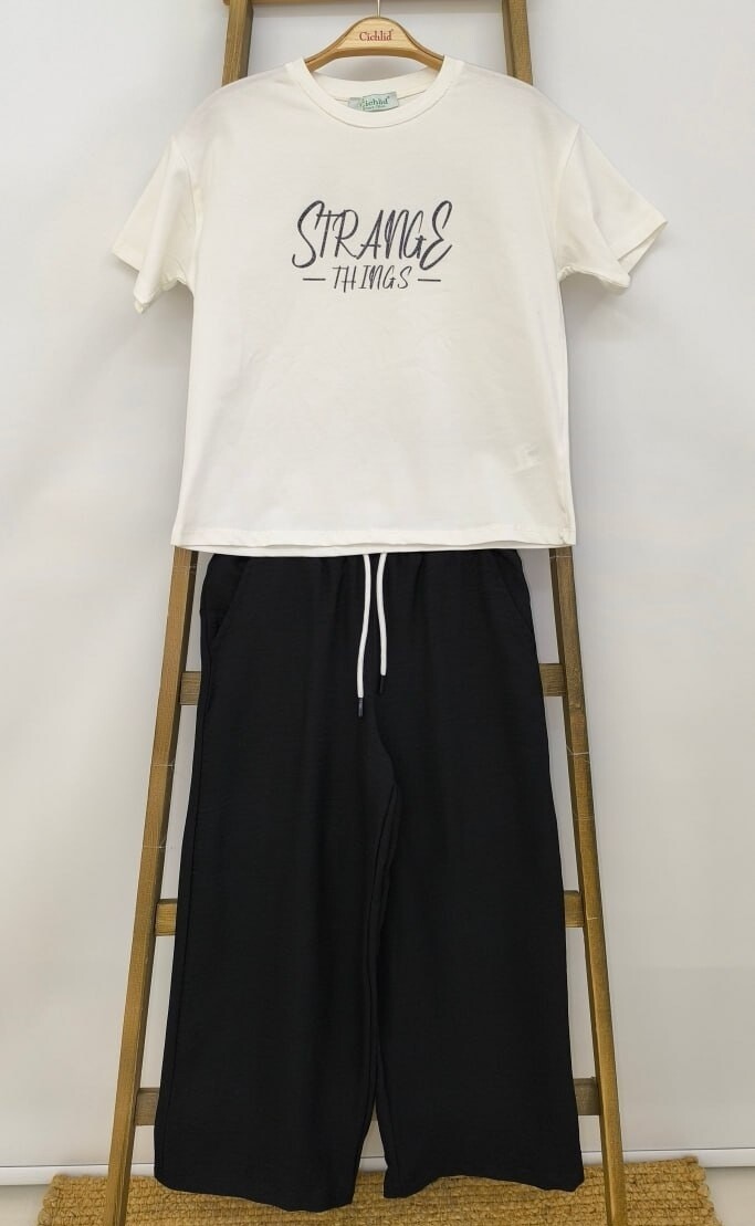 KIZ VİSKON PANTOLONLU TAKIM