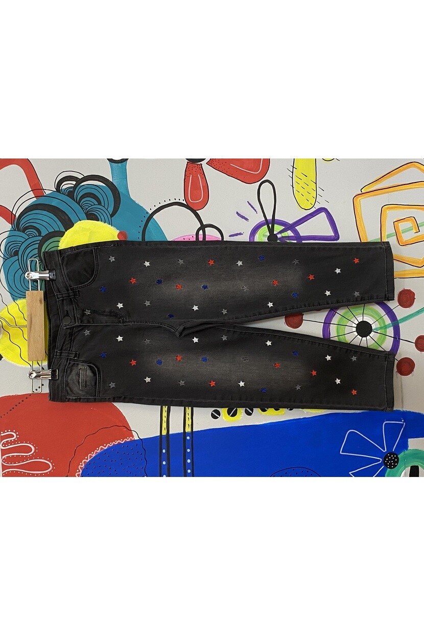 Kız Yıldızlı Dokuma Pantolon