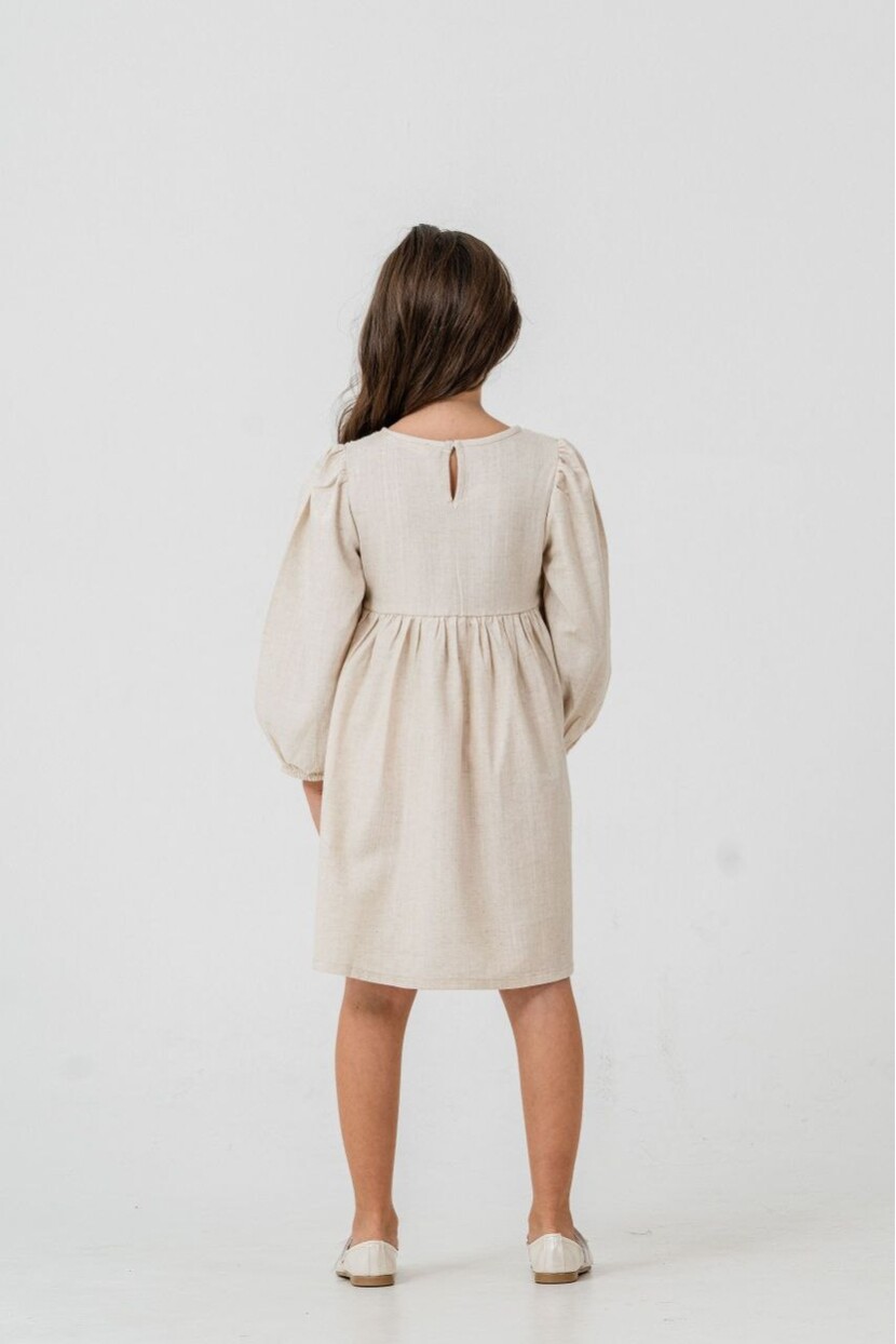 PAYET DANTEL DETAYLI DOKUMA ELBİSE