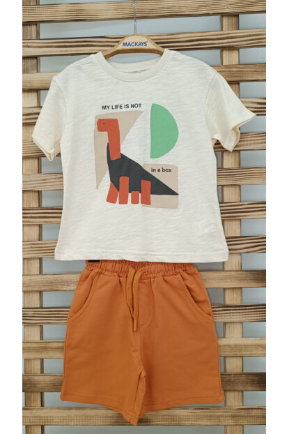 ERKEK DİNOZORLU ŞORTLU TAKIM