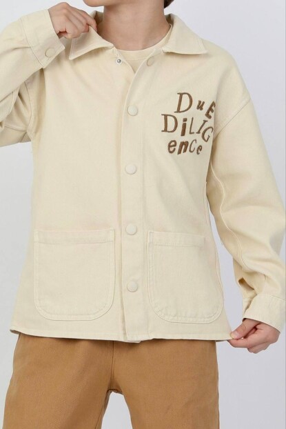 ERKEK GABARDİN NAKİŞLİ CEKET