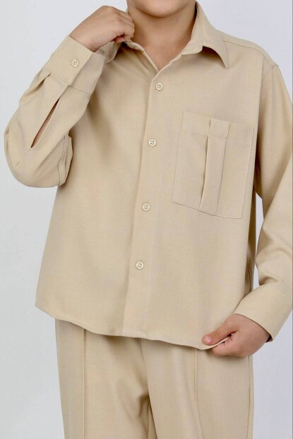 ERKEK PAMUKLU DOKUMA GÖMLEK PANTOLON TAKIM