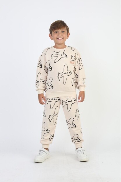 ERKEK UÇAK DESENLİ EŞOFMAN TAKIMI