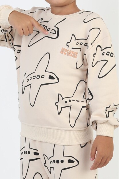 ERKEK UÇAK DESENLİ EŞOFMAN TAKIMI