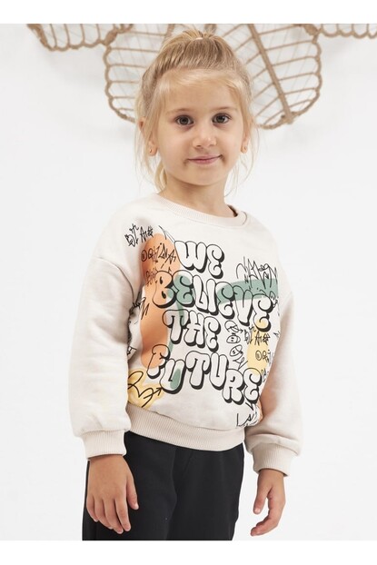 KIZ BASKILI SWEATSHİRT