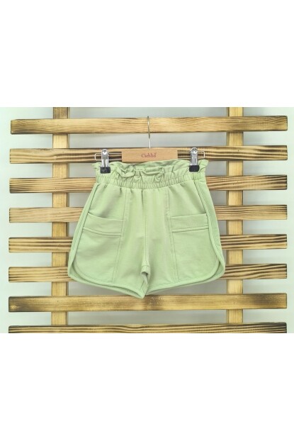 KIZ ÖRME CEPLİ ŞORT