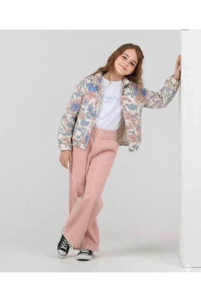 KIZ ÇİÇEK DESENLİ 3LÜ TAKIM