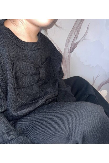 KIZ FİYONK DETAYLI TRİKO TAKIM