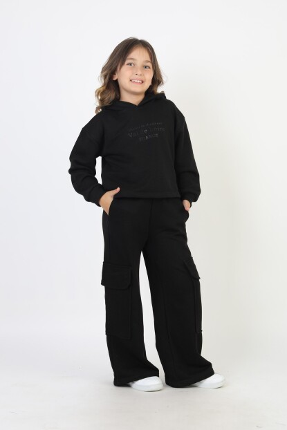 KIZ KARGO CEPLİ SPORTİK EŞOFMAN TAKIMI