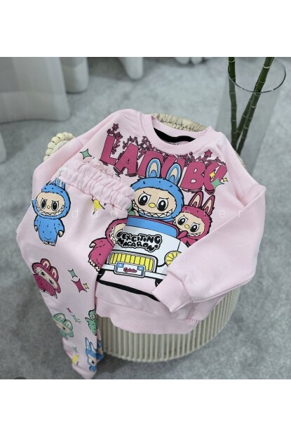 KIZ LABUBU BASKILI EŞOFMAN TAKIMI