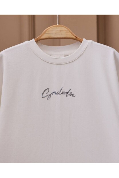 KIZ PUL DETAYLI CEKET TSHİRT PANTOLON TAKIM