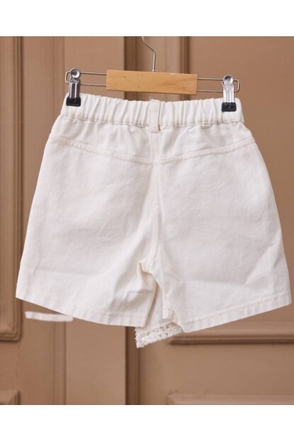 KIZ PUL DETAYLI YELEK TSHİRT ŞORT ETEK TAKIM