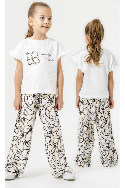 KIZ VİSKON  PANTOLONLU TAKIM