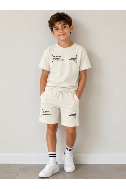 ERKEK YAZILI ŞORTLU TAKIM