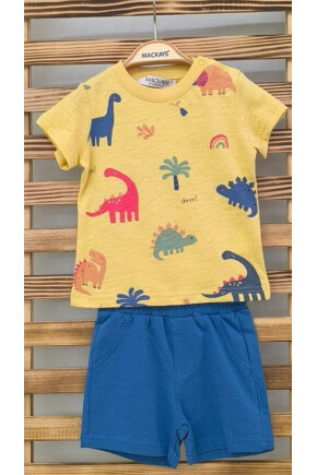 ERKEK DİNOZOR DESENLİ ŞORTLU TAKIM