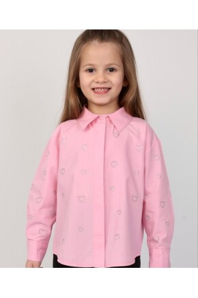 KALPLİ TAŞ DETAYLI POPLİN GÖMLEK