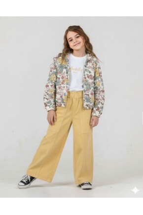 KIZ ÇİÇEK DESENLİ 3LÜ TAKIM