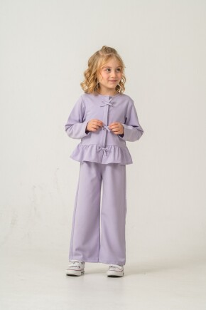 KIZ FİYONK DETAYLI GÖMLEKLİ DOKUMA TAKIM